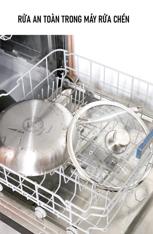Chảo Inox Karlin Chống Dính Tự Nhiên – Model G26 Pro – Đáy 4 lớp – Inox 316 – 26×5.5 cm – Chất lượng cao (dùng cho bếp từ, bếp Gaz, bếp hồng ngoại…) - Ảnh 6