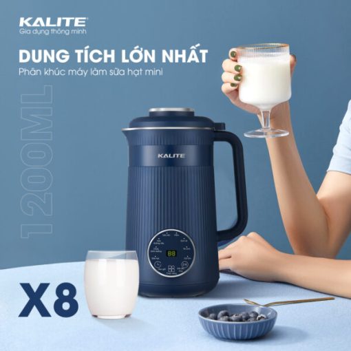 Máy Làm Sữa Hạt Mini Kalite KCB12B, Lưỡi Dao 10 Cánh Công Suất 1000w - Dung Tích 1.2Lit, Hàng Chính Hãng - Ảnh 6