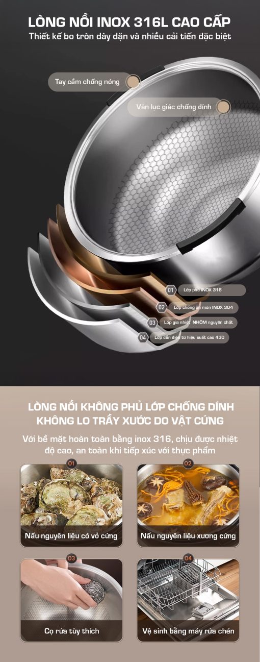 Nồi Cơm Điện Cao Tần KARLIN IH4000 PRO – Lòng Nồi INOX 316L Vân Lục Giác Cao Cấp, Công Nghệ Nấu Cao Tần, Tích Hợp Màn Hình TFT Tương Tác Mới, Hiện Đại, Cao Cấp - Ảnh 7