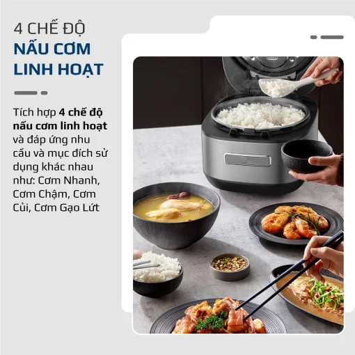 Nồi Cơm Điện Cao Tần OLIVO RC900IH – Lòng Nồi INOX 316L Cao Cấp, Công Nghệ Cao Tần Giữ Trọn Dinh Dưỡng, Bảng Điều Khiển Oled Sống Động, Hiện Đại, Cao Cấp - Ảnh 20