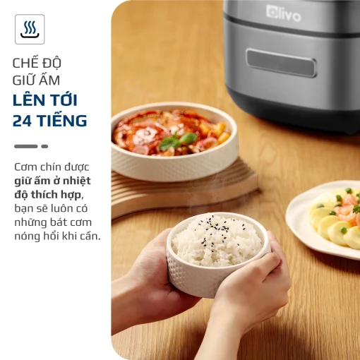 Nồi Cơm Điện Cao Tần OLIVO RC900IH – Lòng Nồi INOX 316L Cao Cấp, Công Nghệ Cao Tần Giữ Trọn Dinh Dưỡng, Bảng Điều Khiển Oled Sống Động, Hiện Đại, Cao Cấp - Ảnh 27