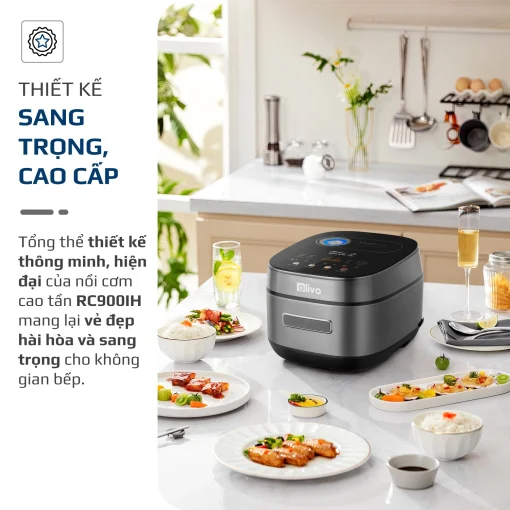 Nồi Cơm Điện Cao Tần OLIVO RC900IH – Lòng Nồi INOX 316L Cao Cấp, Công Nghệ Cao Tần Giữ Trọn Dinh Dưỡng, Bảng Điều Khiển Oled Sống Động, Hiện Đại, Cao Cấp - Ảnh 34