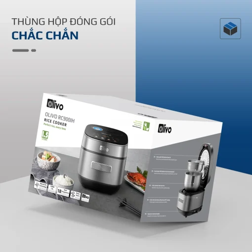 Nồi Cơm Điện Cao Tần OLIVO RC900IH – Lòng Nồi INOX 316L Cao Cấp, Công Nghệ Cao Tần Giữ Trọn Dinh Dưỡng, Bảng Điều Khiển Oled Sống Động, Hiện Đại, Cao Cấp - Ảnh 40