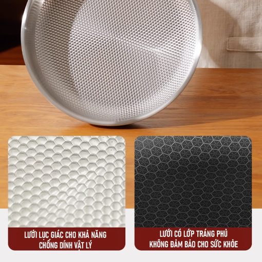 Chảo Inox Karlin Chống Dính Tự Nhiên – Model G26 Pro – Đáy 4 lớp – Inox 316 – 26×5.5 cm – Chất lượng cao (dùng cho bếp từ, bếp Gaz, bếp hồng ngoại…) - Ảnh 8