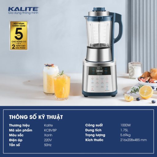 Máy làm sữa hạt KALITE KCBV8P bền bỉ chống trào đa năng 8in1 - Ảnh 9