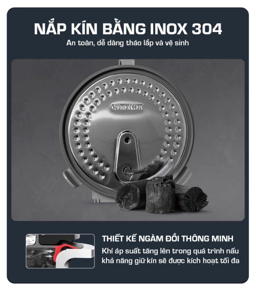 Nồi Cơm Điện Cao Tần KARLIN IH4000 PRO – Lòng Nồi INOX 316L Vân Lục Giác Cao Cấp, Công Nghệ Nấu Cao Tần, Tích Hợp Màn Hình TFT Tương Tác Mới, Hiện Đại, Cao Cấp - Ảnh 9