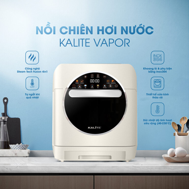 Nồi chiên hơi nước Kalite Vapor 4in1, 8 chế độ nấu tự động - Ảnh 2