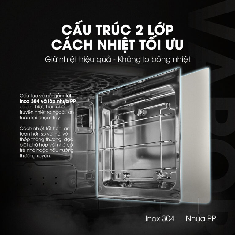 Nồi chiên hơi nước Kalite Vapor 4in1, 8 chế độ nấu tự động - Ảnh 4