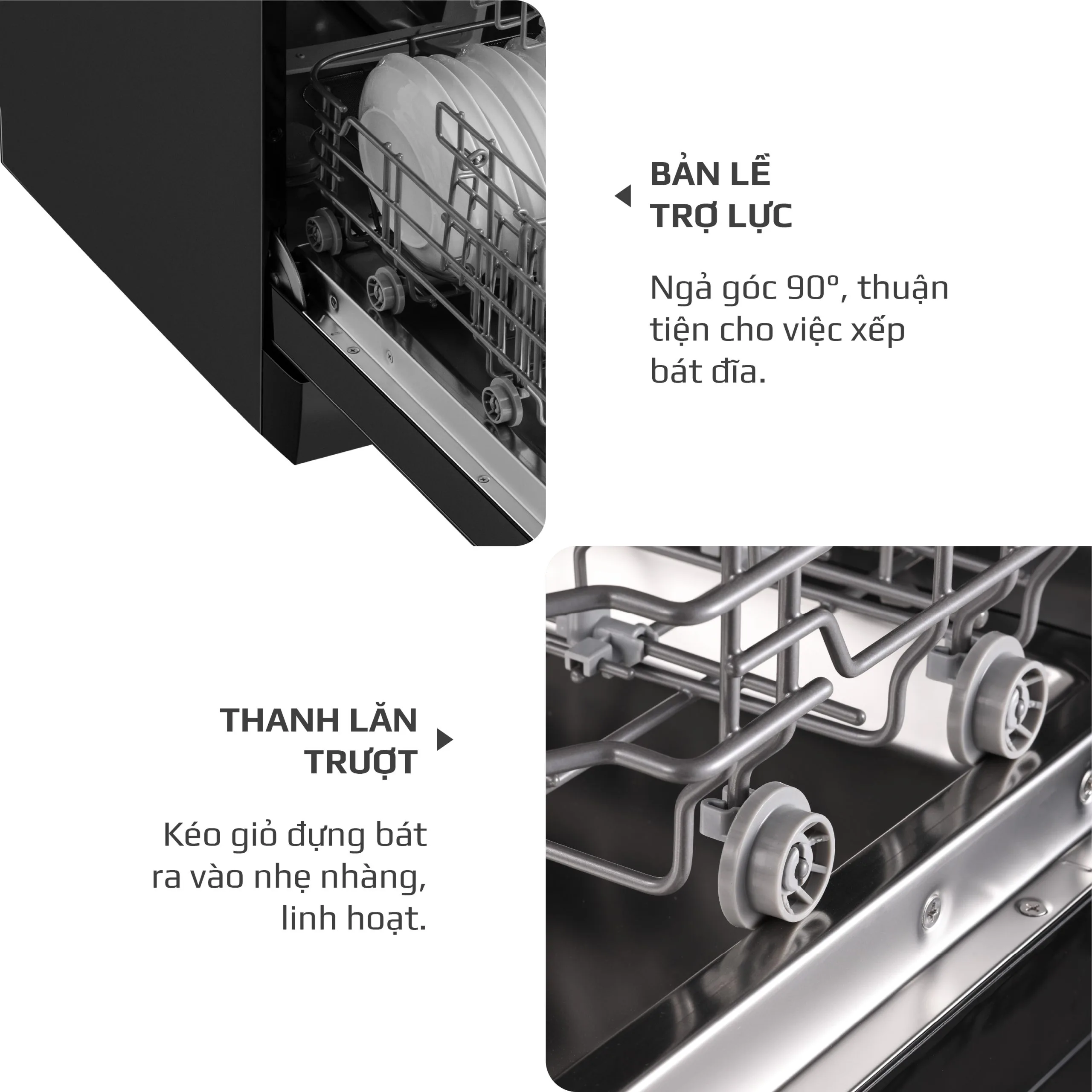 Máy Rửa Bát OLIVO DW18 – 3 Giỏ Linh Hoạt – Tải Trọng 18 Bộ Bát Đĩa – Sấy Turbo EcoDry – Rửa Hydro360 Wash -16 Chương Trình – Khử Khuẩn UV - Ảnh 27