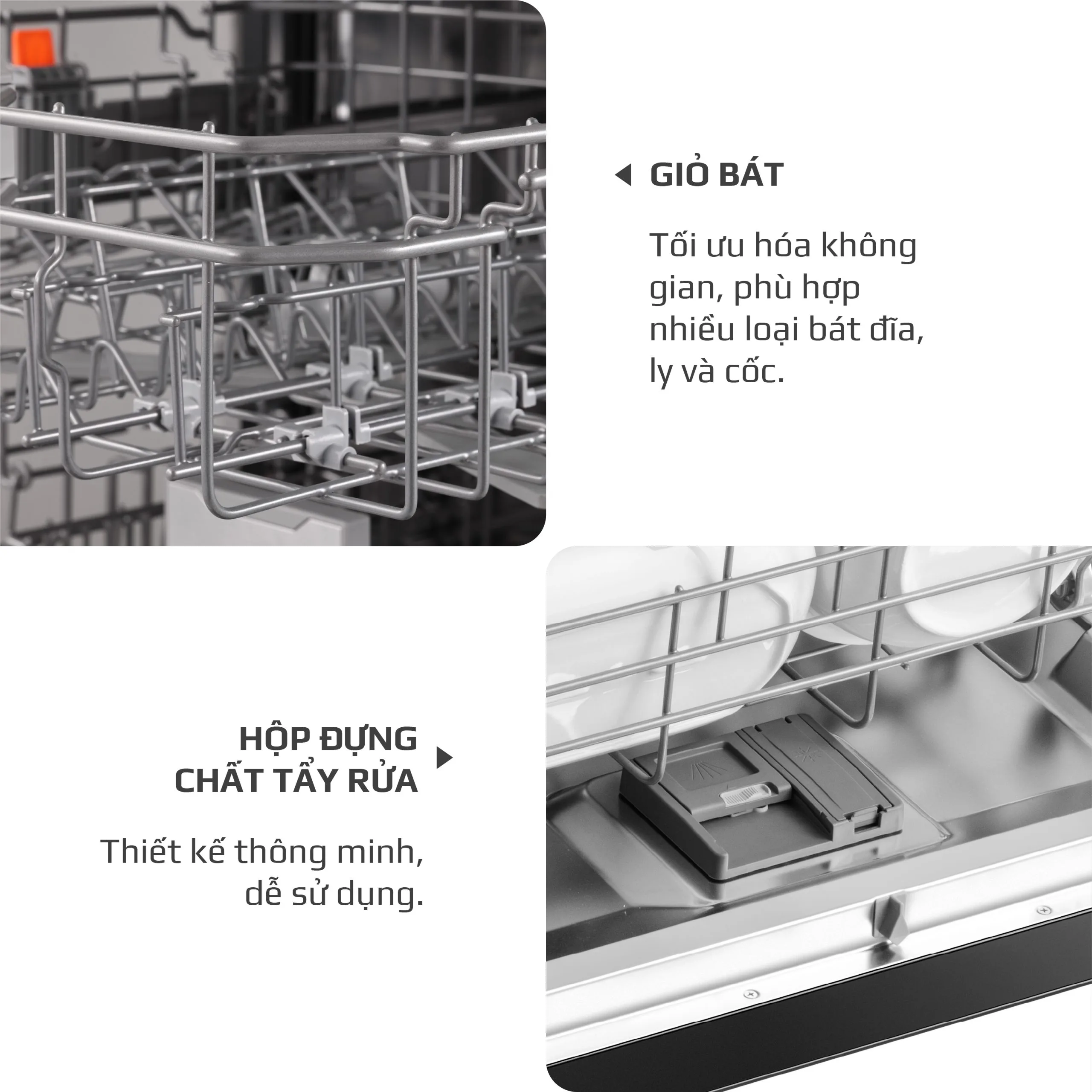 Máy Rửa Bát OLIVO DW18 – 3 Giỏ Linh Hoạt – Tải Trọng 18 Bộ Bát Đĩa – Sấy Turbo EcoDry – Rửa Hydro360 Wash -16 Chương Trình – Khử Khuẩn UV - Ảnh 28