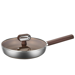 Chảo Titanium Shield Morico MFT805 Size 24 Có Nắp Kính – Đúc Nguyên Khối, Chống Dính Cao Cấp, Dày 2.2mm