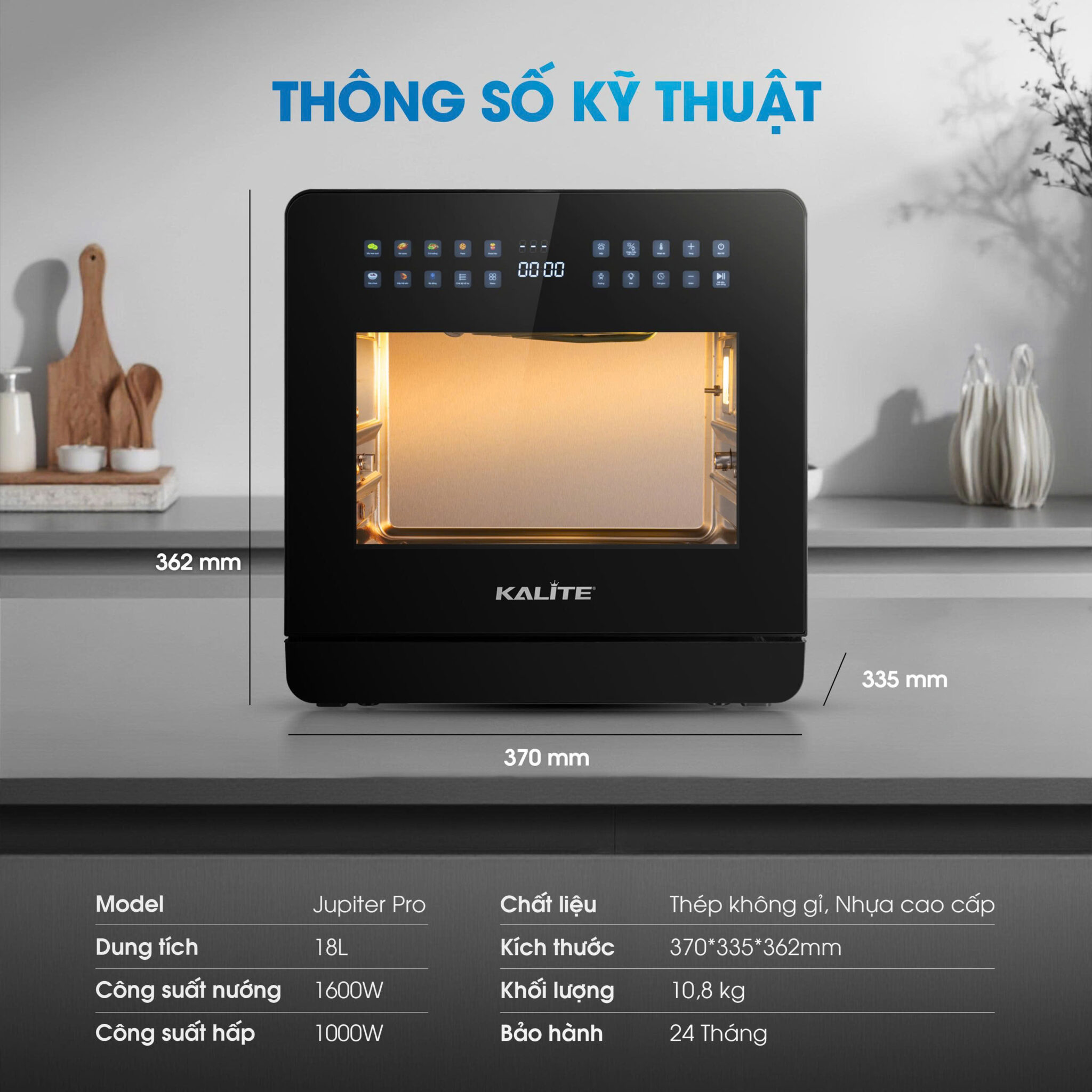 Nồi chiên hơi nước Kalite Jupiter Pro – Công nghệ hơi nước 3S siêu tốc, dung tích lớn 18L - Ảnh 8
