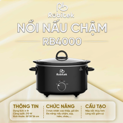 Nồi Nấu Chậm ROBITEK RB4000 4L – Hầm Cháo Ninh Xương Cho Gia Đình