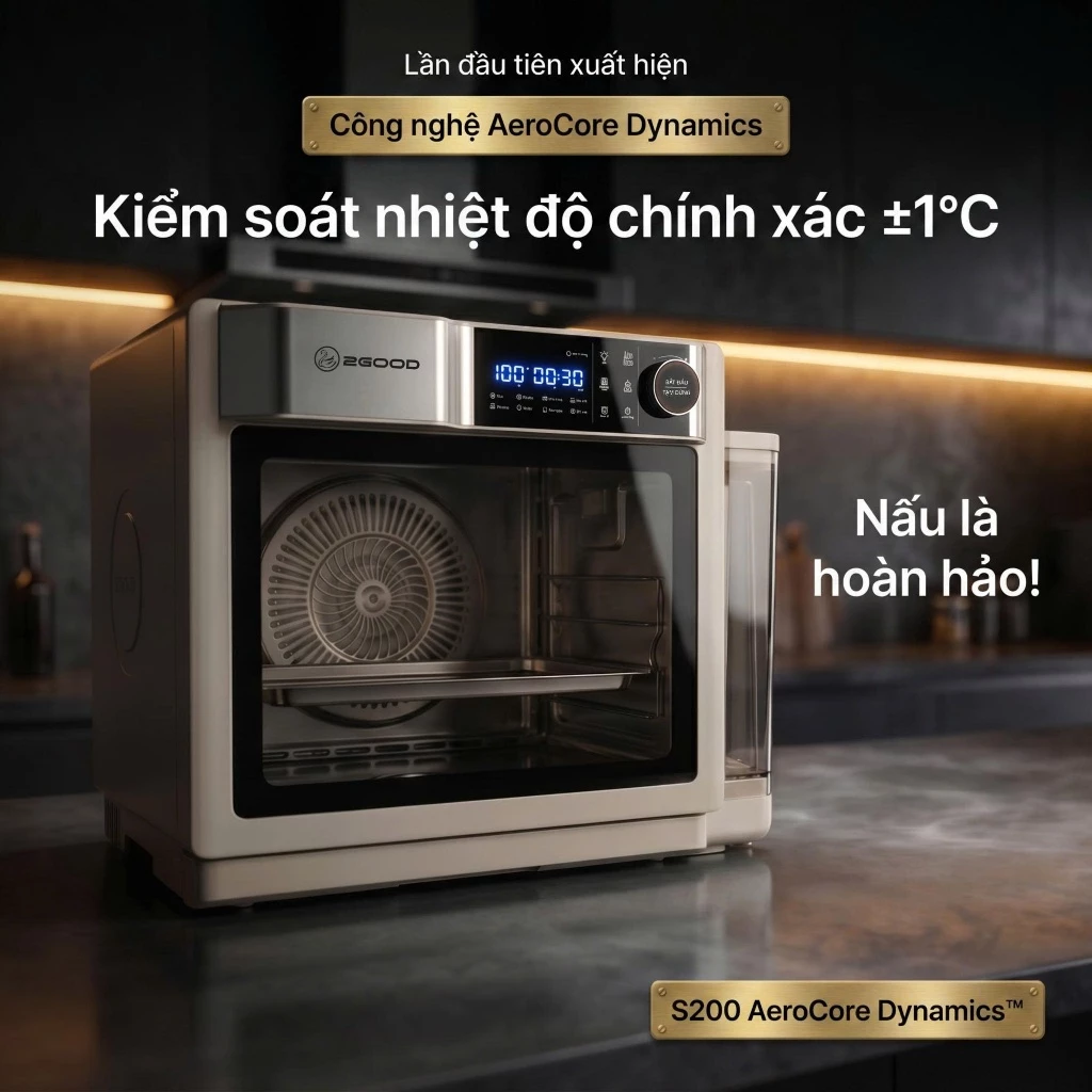 Nồi Chiên Hơi Nước 2GOOD S200 - AeroCore Dynamics 32L - Ảnh 3