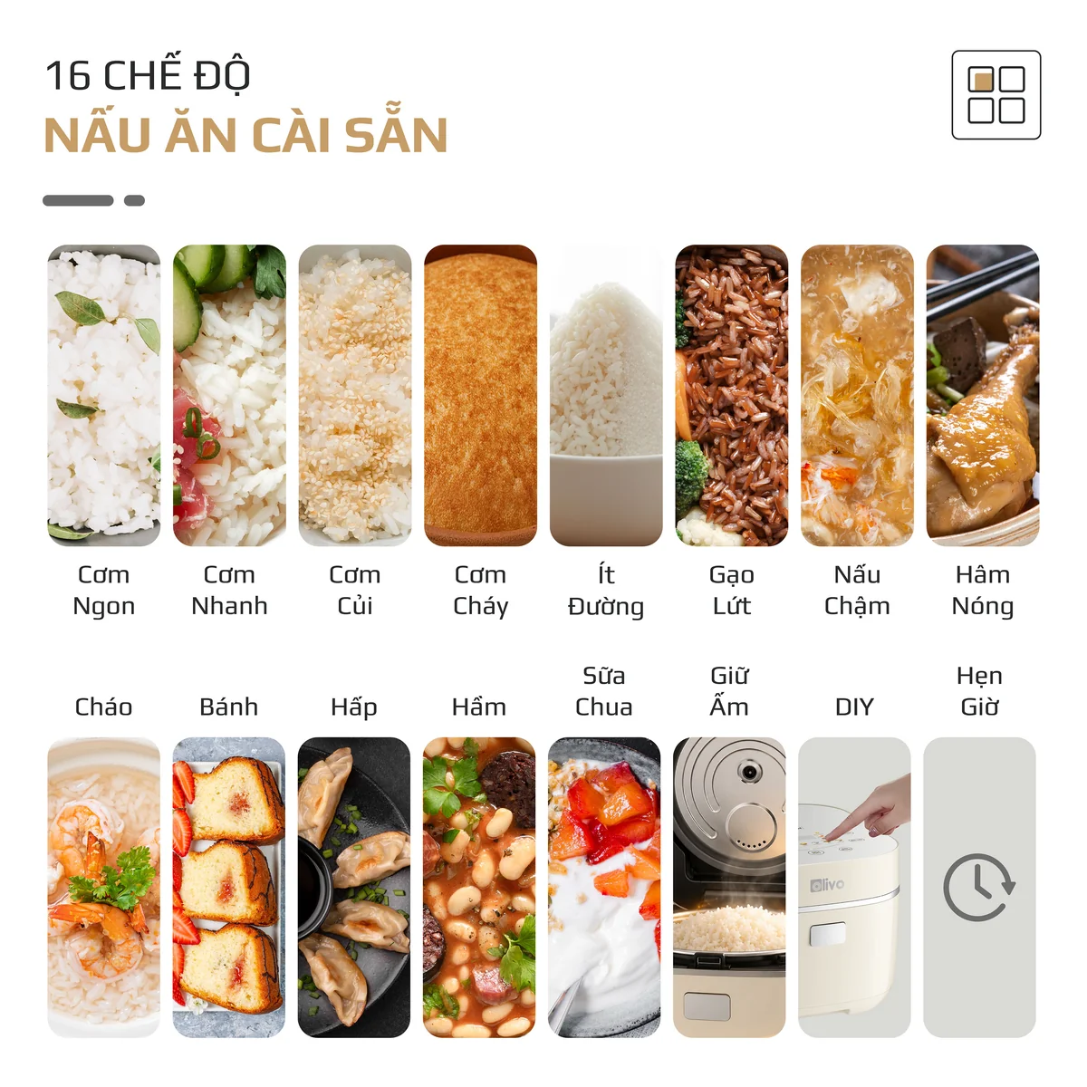 Nồi Cơm Điện Cao Tần OLIVO RC600IH - Lòng Nồi INOX 304, Dung tích 1.2L, Nhỏ Gọn Đa Năng, Công Nghệ Gia Nhiệt Nắp và Nấu Cao Tần Hiện Đại, Sử Dụng Dễ Dàng - Ảnh 13