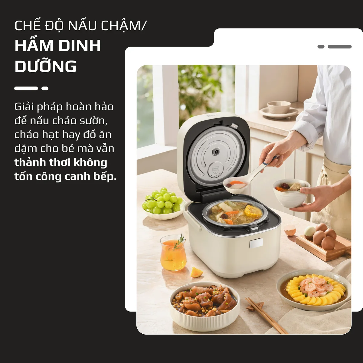 Nồi Cơm Điện Cao Tần OLIVO RC600IH - Lòng Nồi INOX 304, Dung tích 1.2L, Nhỏ Gọn Đa Năng, Công Nghệ Gia Nhiệt Nắp và Nấu Cao Tần Hiện Đại, Sử Dụng Dễ Dàng - Ảnh 16