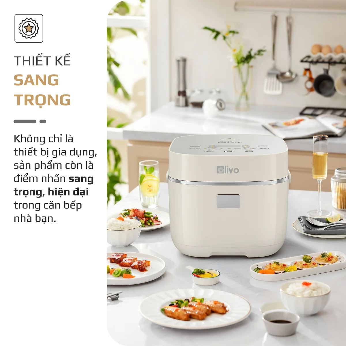 Nồi Cơm Điện Cao Tần OLIVO RC600IH - Lòng Nồi INOX 304, Dung tích 1.2L, Nhỏ Gọn Đa Năng, Công Nghệ Gia Nhiệt Nắp và Nấu Cao Tần Hiện Đại, Sử Dụng Dễ Dàng - Ảnh 22